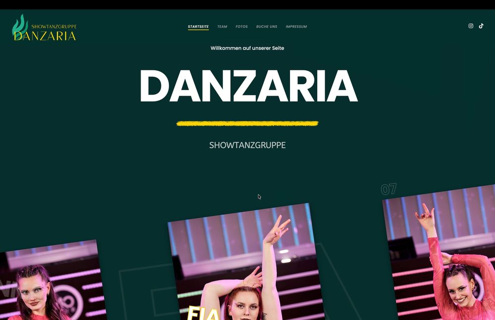 Danzaria Showtanzgruppe Website