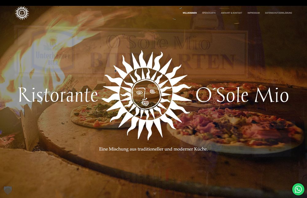 Ristorante O'Sole Mio Website
